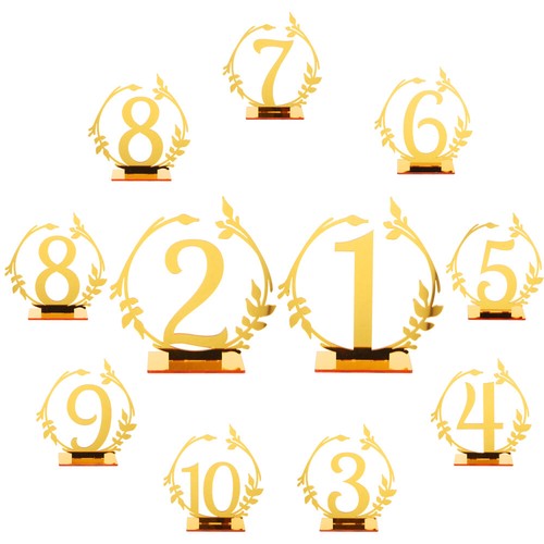 4 PCS Tisch Nummernschild Wiederverwendbare Sitzschilder Bankett Braut - Bild 4 von 12