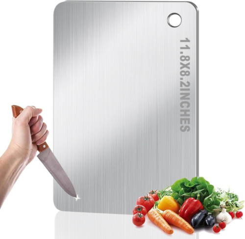 Titanium Cutting Board for Kitchen, Stainless Non Stick Chopping Board, Upgrade - Picture 8 of 11