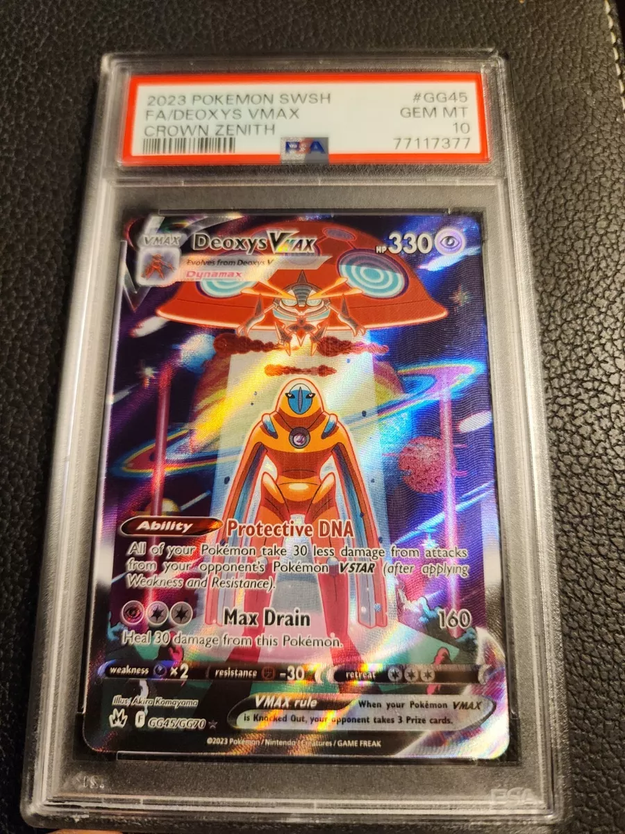 Deoxys VMAX GG45 Crown Zenith Pokemon - PSA 10 GEM MT