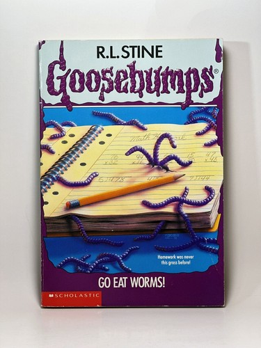 7th Print #21 Go Eat Worms Goosebumps Book R. L. Stine Original Series Vintage - Picture 1 of 23