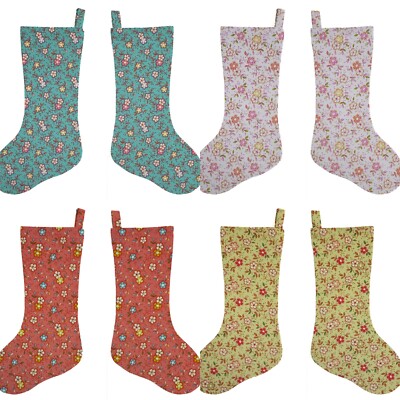 Spring Flowers Christmas Stocking (4 Colors Available)