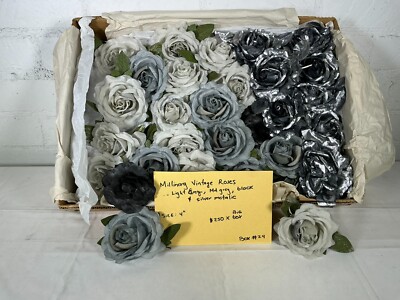 Vintage Roses Collection–Light Gray, Medium Gray, Black & Silver ...