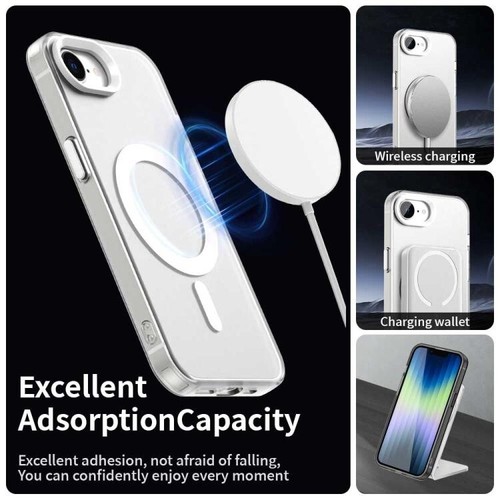 Cover Per iPhone 16e Candy Magsafe PC Hybrid TPU Custodia per telefono BIANCO - Foto 5 di 6