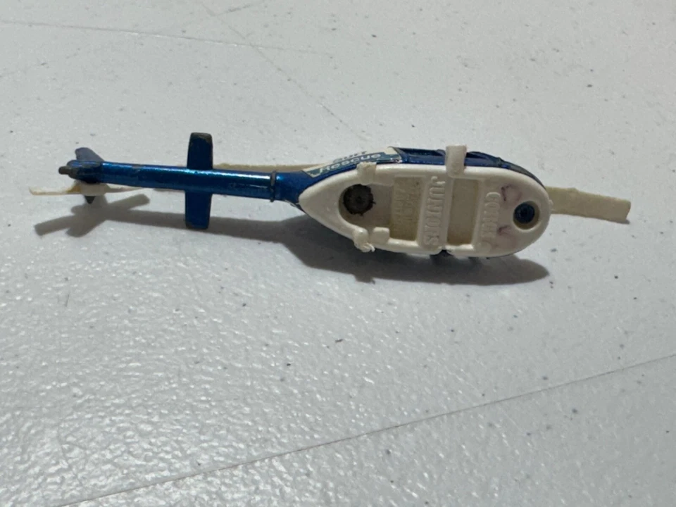 HELICÓPTERO DE RESCATE DE SURF CORGI JUNIORS AZUL Y BLANCO VINTAGE FUNDIDO A PRESIÓN Foto 4 de 4