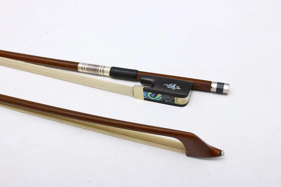 Advanced 4/4 Cello Bow Brazilwood Bow Great Balance AAA White Horse Hair - Image 2 of 4