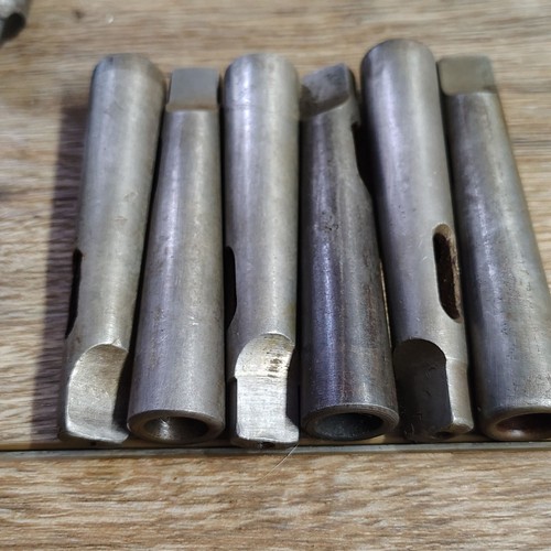 6pc COLLIS MORSE TAPER Drill Sleeve Adapter 1MT, 2MT SHANK