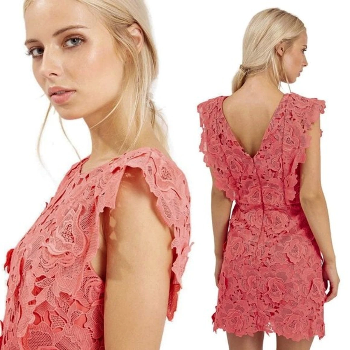 Topshop clearance coral dress