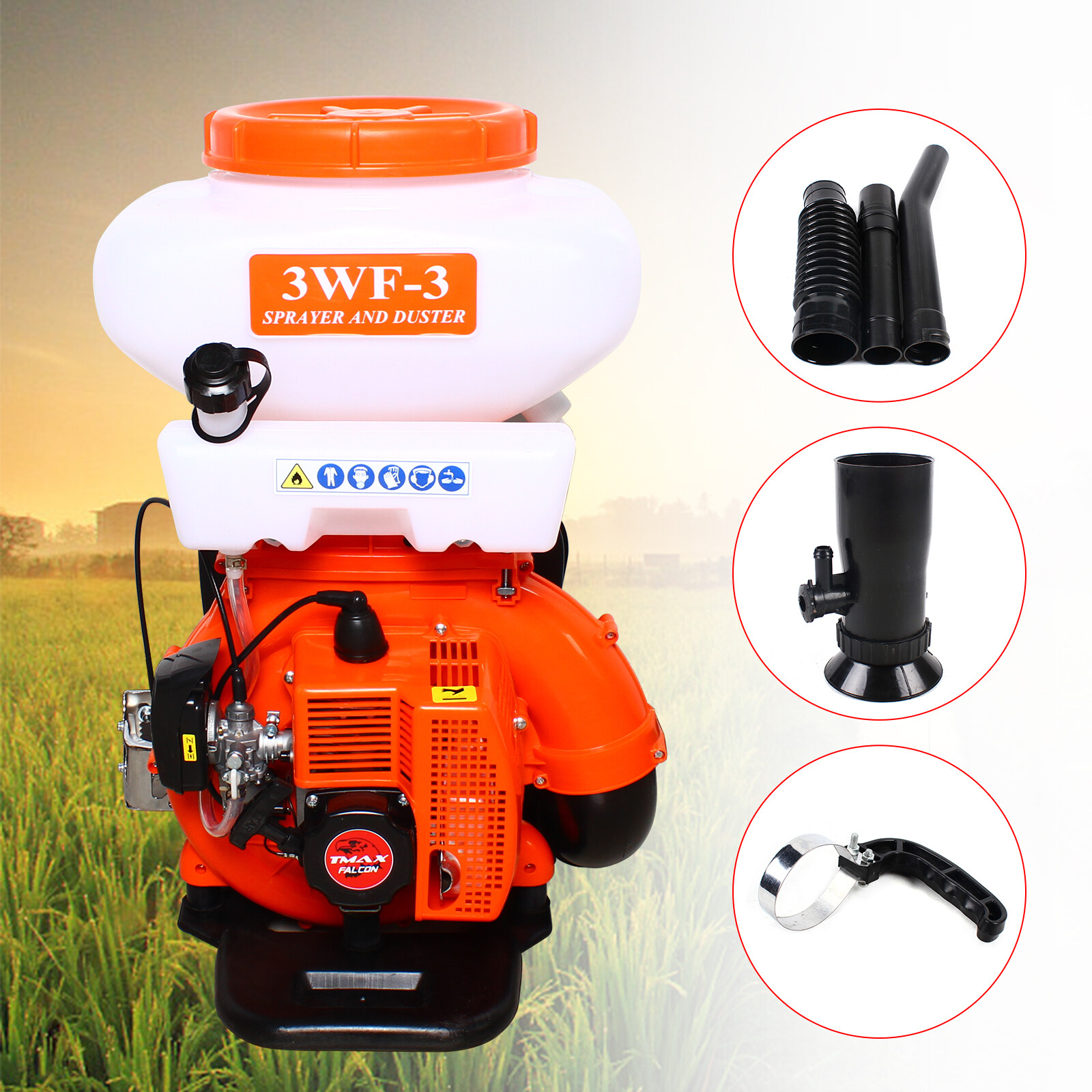 Backpack Gas Fogger Sprayer Blower Agricultural Mosquito Insecticide 7500r/min