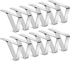 12 Pcs Stainless Steel Tablecloth Clips - Heavy Duty Picnic Table Cover Clamps