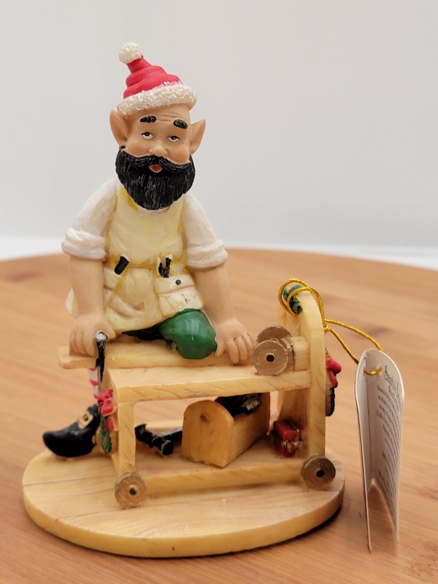 Santa's Helpers Wood Toy Maker Christmas Figurine Elf Limited