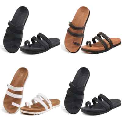 Damen Frauen Sommer leichte Sandalen Hausschuhe Schuhe Freizeit orthopädisch verstellbar