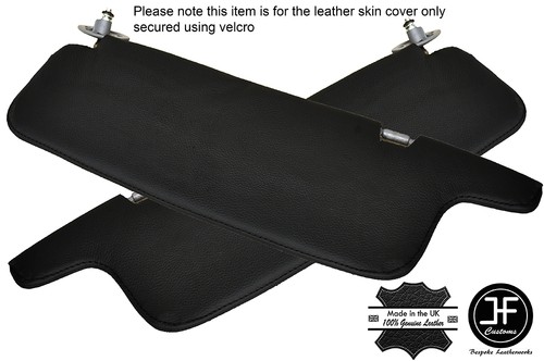Schwarz Stich 2X Sonnenblenden Leder Bezüge Für Toyota Hilux 4 Runner 1997-2004