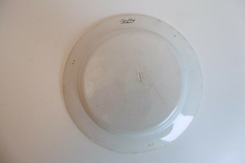 ANCIENNE ASSIETTE CREIL MONTEREAU "L'AMOUREUX DU VILLAGE" XIXème - Imagen 3 de 4