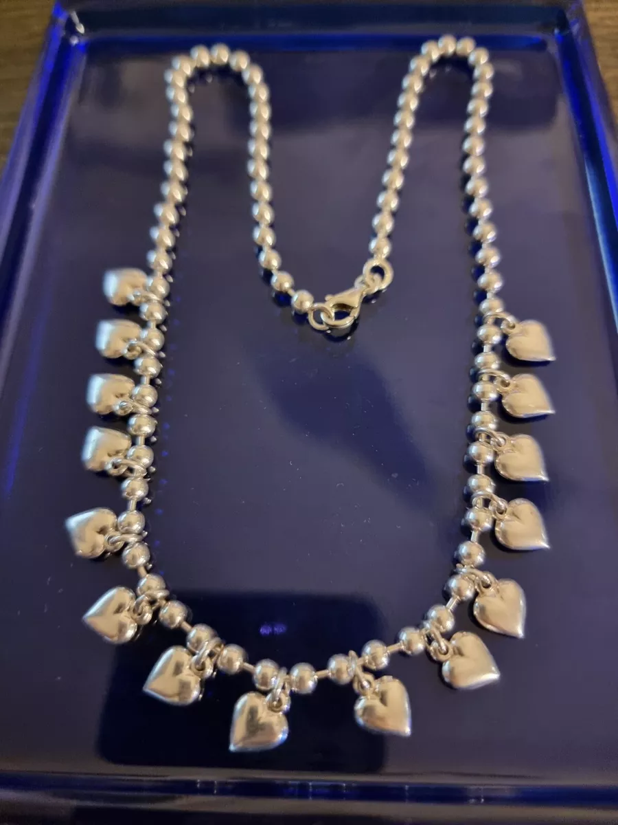Ilias Lalaounis Sterling Silver 925 Hearts Necklace Chain.