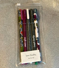 Vera Bradley Gel Pen Set of 5 with Storage Pouch, asstd Pattern, Falling Flowers