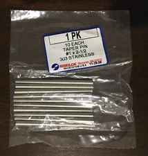 Stanlok 303 Stainless Steel Taper Pins #1 x 2 1/2 - Pack of 10