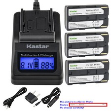 Kastar Battery LCD Fast Charger for BP-911 BP-915 Canon ES8200V ES8400V ES8600