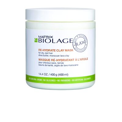 BIOLAGE R.A.W. Re-Hydrate Clay Mask for Dry, Dull Hair 14.4 oz