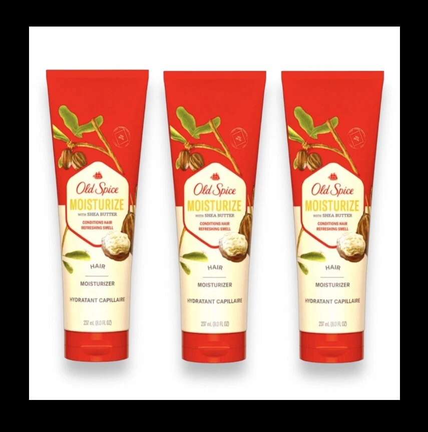 3pk Old Spice Hair Conditioner Moisturize with Shea Butter 237ml/8oz Each NEW - Image 3 of 4