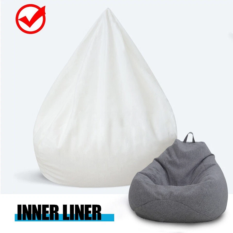 3 Sizes Inner Liner For Bean Bag Chair Cover Large Easy Cleaning Sofa Seat 2025