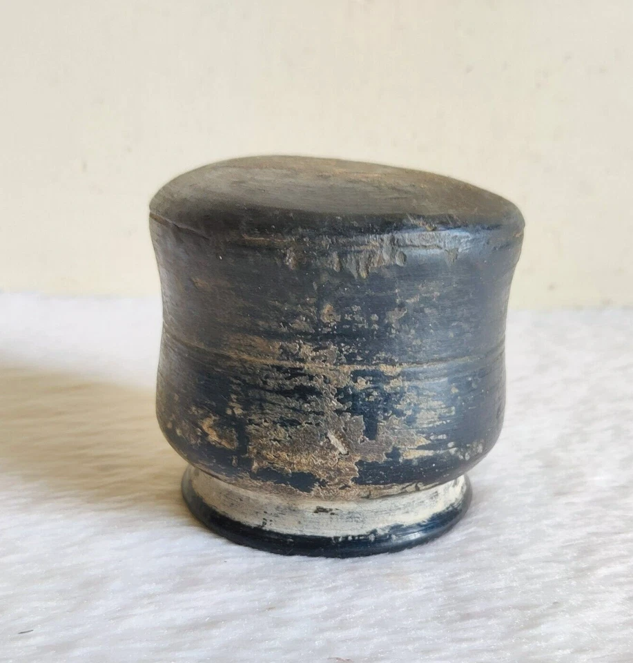 Olla de agua vintage artesanal de terracota negra antigua decorativa coleccionable TC238 Foto 4 de 4