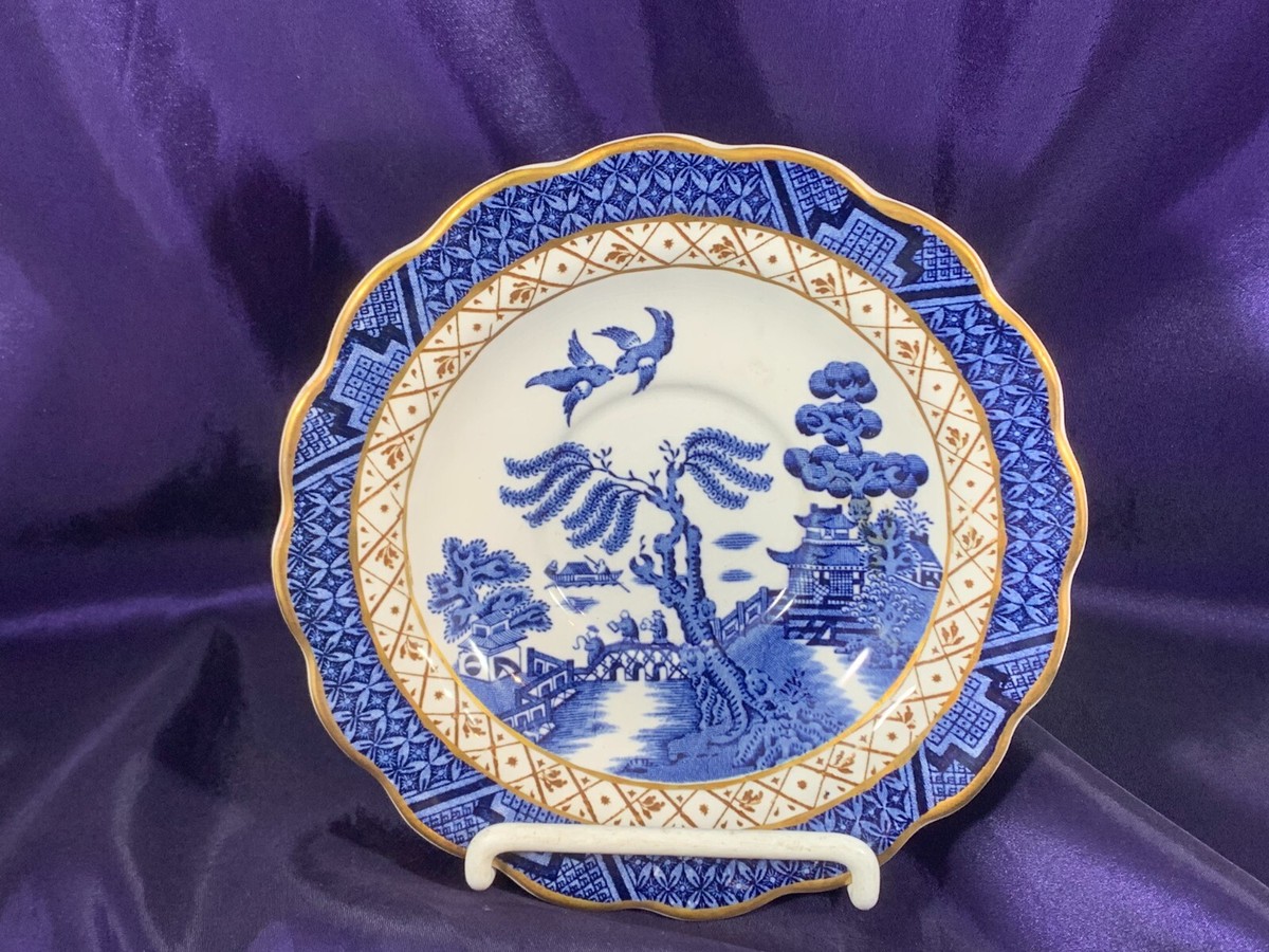 Booths Real Old Willow Blue (BLUE/WHITE) Saucer 3/4