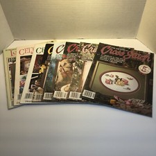8 Assorted Leisure Arts Magazines Cross Stitch Crafts For the Love Celebrations
