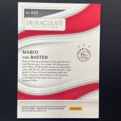 2023-24 Panini Immaculate Marco Van Basten Blue 15/25 Ajax 54680