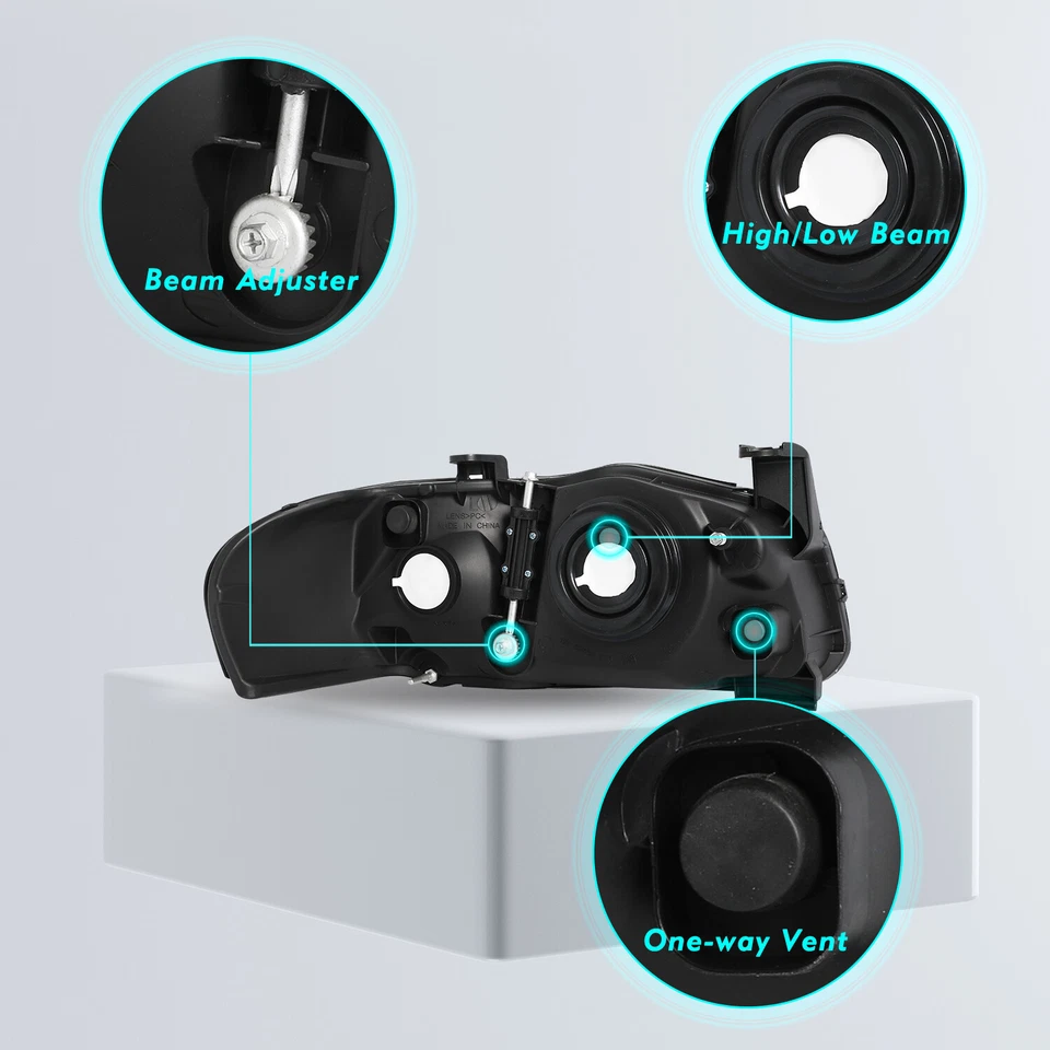 Conjunto de faros transparentes negros para Nissan Sentra 2004-2006 sedán par Foto 3 de 4