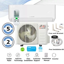 12000 BTU Mini Split Air Conditioner INVERTER Heat Pump 110V 17 Seer +wall brac.