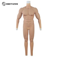 SMITIZEN Silicone Fake Muscle Body Suit With Arms Male Simulation belly BDSM