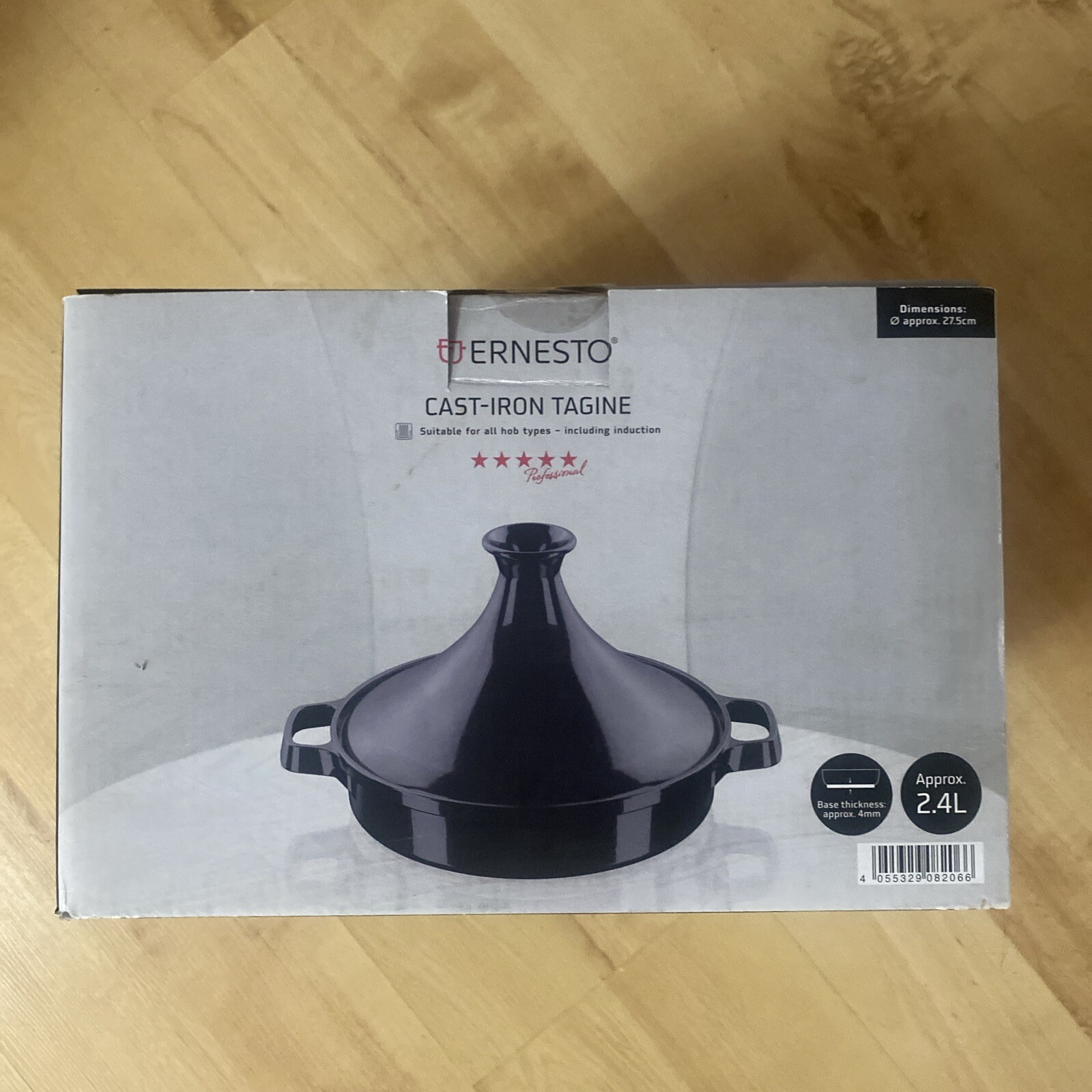 Ernesto Cast Iron Tagine 2.4L Suitable For All Hobs Black 27.5cm eBay