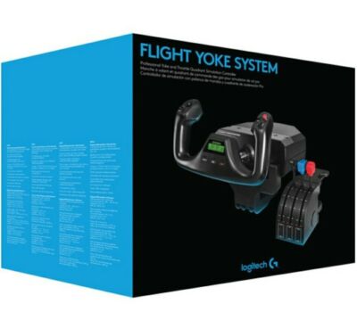 Logitech Saitek Pro Flight Yoke System with Throttle - Black for 