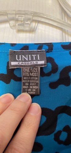 Uniti Casuals Tie Dye Floral Animal Print Kaftan Swim Cover One Size Fits Most - Picture 5 of 12