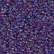 Miyuki Round Rocaille Seed Beads Size 11/0 24GM Fuchsia Lnd Amethyst AB 11-356-5