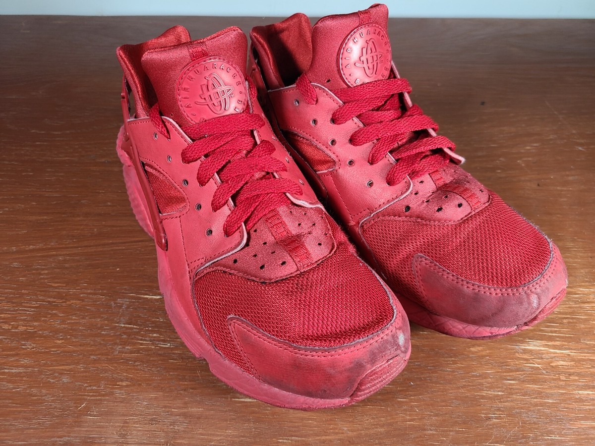 Nike Air Huarache 318429-660 Red Running Shoes Sneakers Mens Size