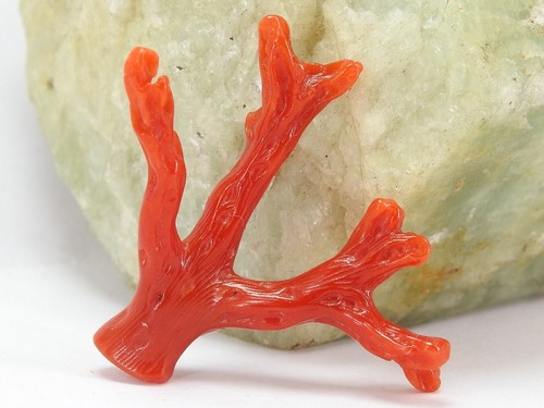 Natural Red Coral Polished Rough Stick For Jewelry Making 26X5MM - Picture 6 of 8