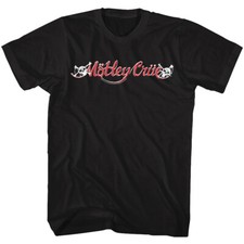 Camisa Alta Motley Crue Roja y Blanca Logo Adulto Negra