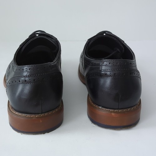 Black Brown 1826 Rupert Black Leather Wingtip Derby Dress Shoes size 13 - Bild 5 von 11