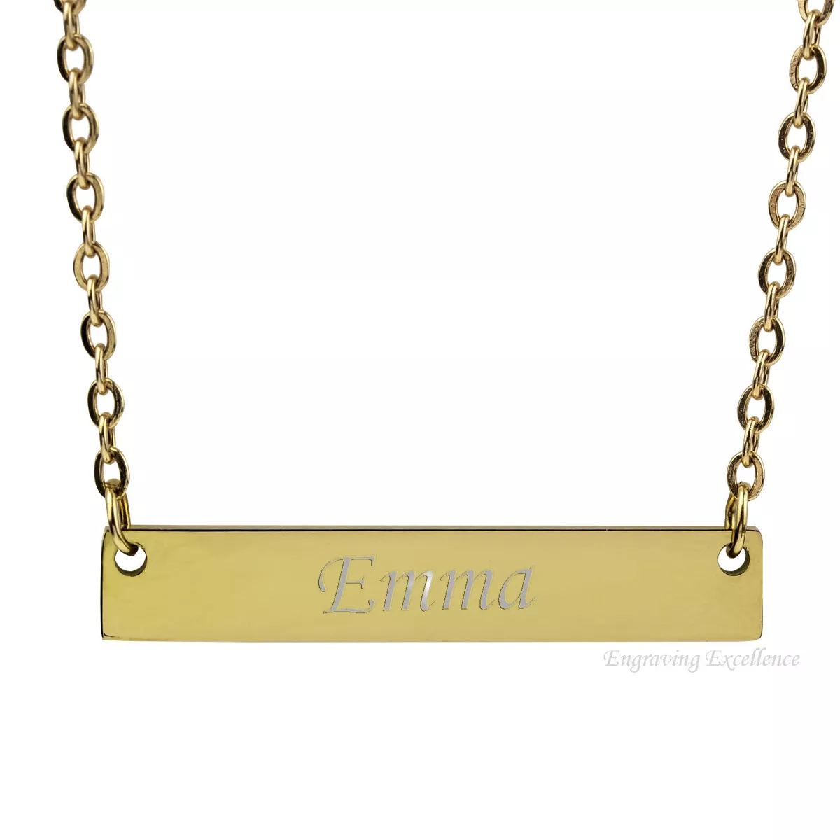 Bar clearance plate necklace