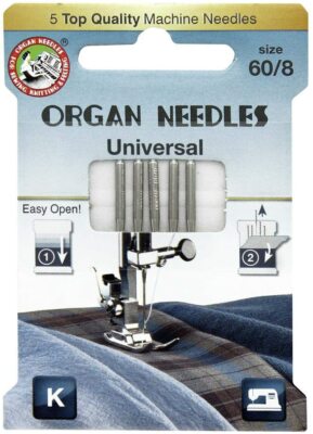 Universal Haushaltsnähmaschinennadeln von Organ ECO 5er Pack - Größen 60-110