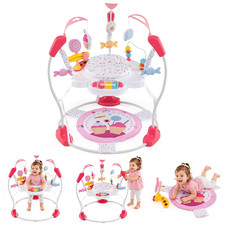 Baby Bouncer Activity Center, Infant Jumper and Table W/ 360  Rotary Seat, 3 Adj