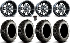 Fairway Alloys Flex 14" Golf Wheels Bk 23" Street Blade Tires E-Z-GO & Club Car