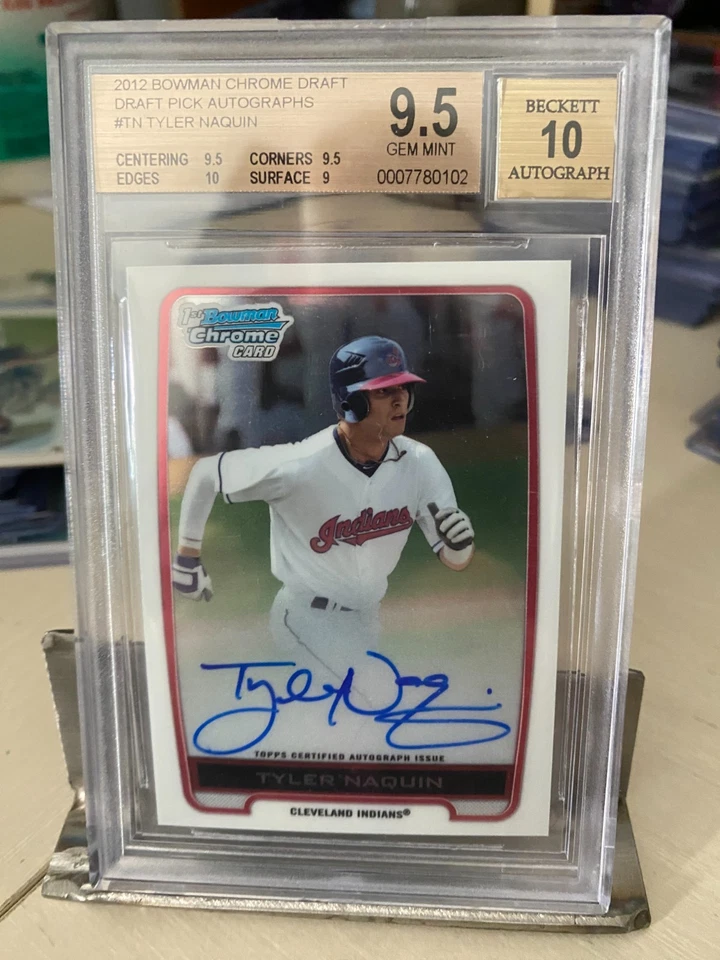2012 Bowman Chrome Draft Picks Autographs Tyler Naquin (RC) , BGS 9.5 Gem Mint! - Image 3 of 3