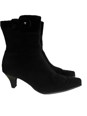 Stuart Weitzman Boots Women's 9M Black GoreTex Ankle Skinny Mid Height Heel 