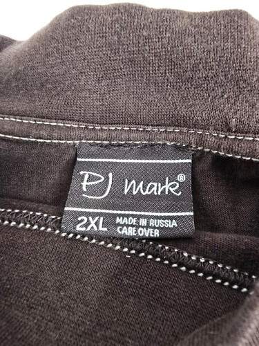 Camisa retro vintage PJ Mark para hombre manga larga cuello alto talla 2XL hecha en Rusia - Imagen 4 de 8