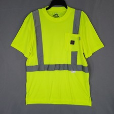 Walls Men  s Hi-Vis Yellow Safety T-Shirt Medium Polyester ANSI 2