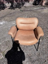 Fogia Bollo arm lounge chair Congac Leather