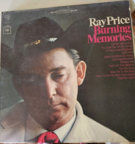 Burning Memories Ray Price Vinyl LP Record Columbia CS 9089 - Picture 1 of 2