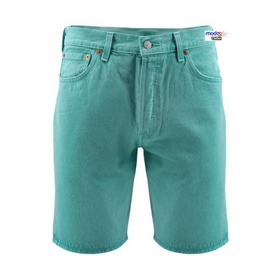 Levi's 501 Original Shorts W33 Grün Jeansshorts 100% Baumwolle GRI017-W33